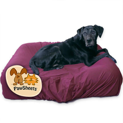 Burgundy-PawSheets-Dog-Bed-Cover