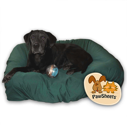 Large Hunter Green PawSheet on Large Pet Fusion Dog Bed