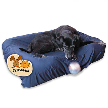 Navy-PawSheets-Dog-Bed-Cover