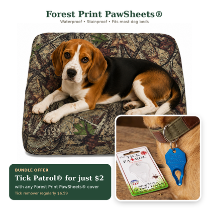Forest Print PawSheets® + Tick Patrol® Tick Remover Bundle