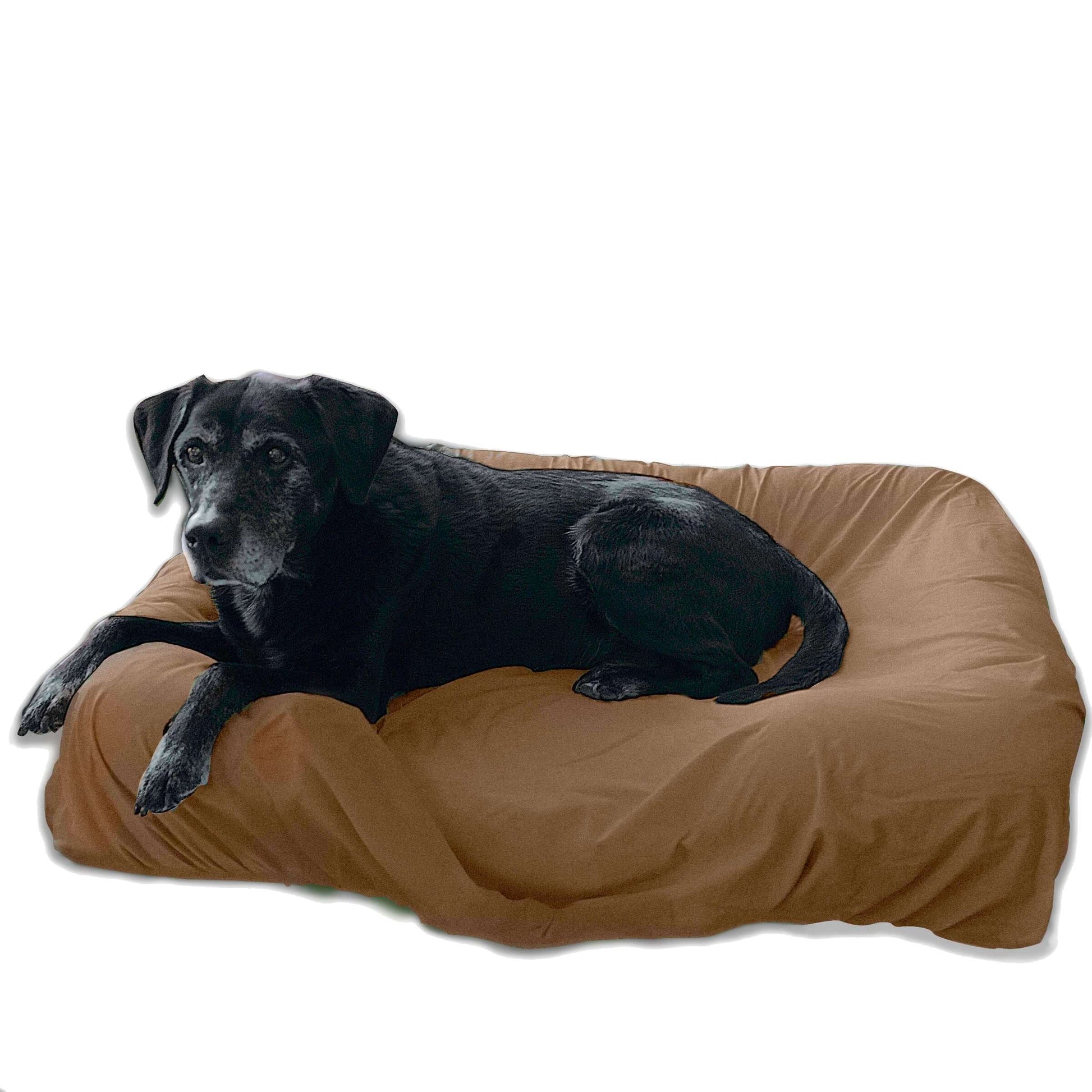Washable dog bed cover khaki
